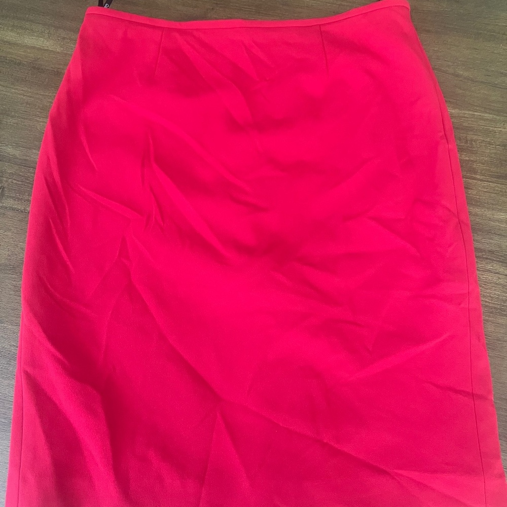 Red pencil skirt